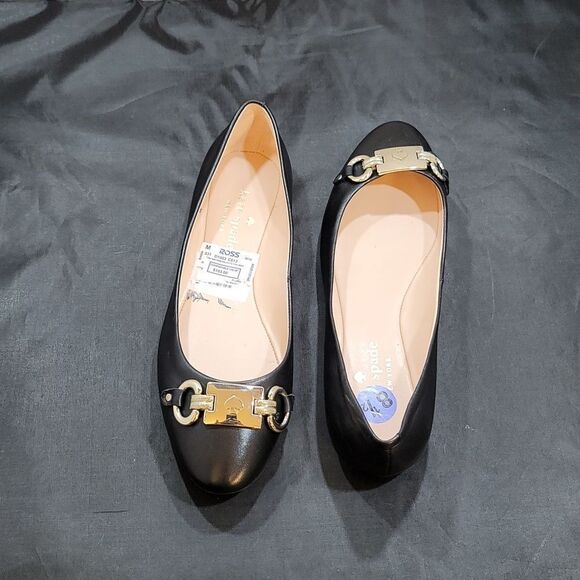 BRAND NEW PHOEBE FLAT IN BLACK LEATHER - Picture 9 of 16